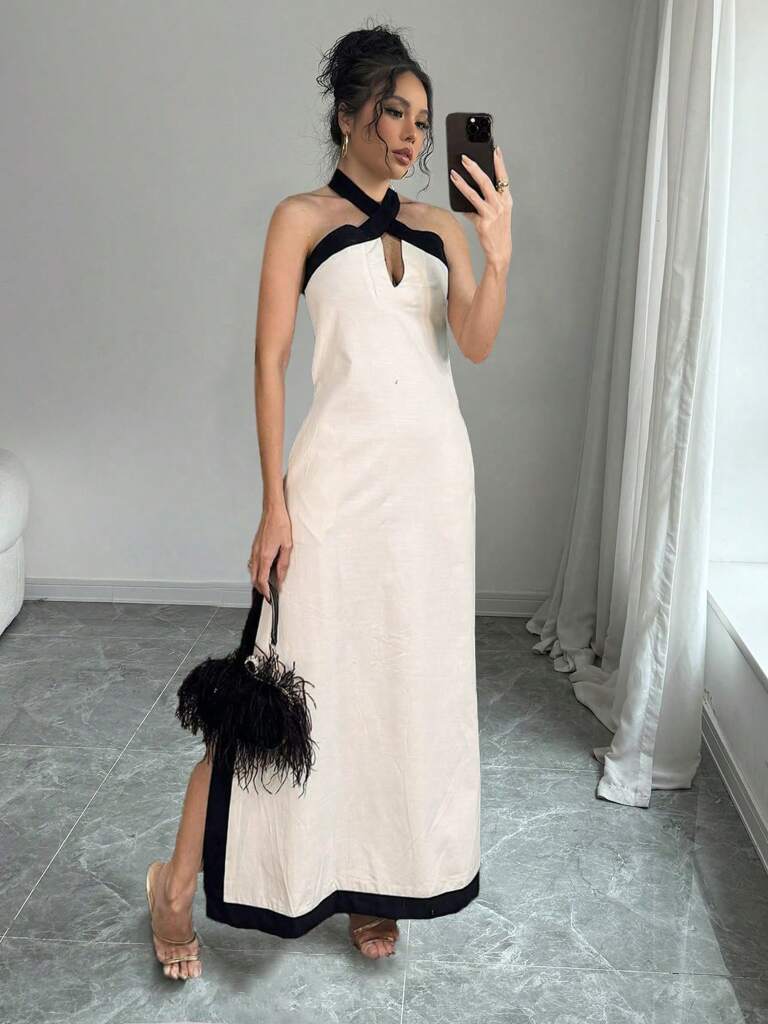 Vestido Midi Gola Alta Jullieta