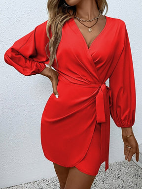 Vestido Vermelho Sobrepeliz Nó Mirella